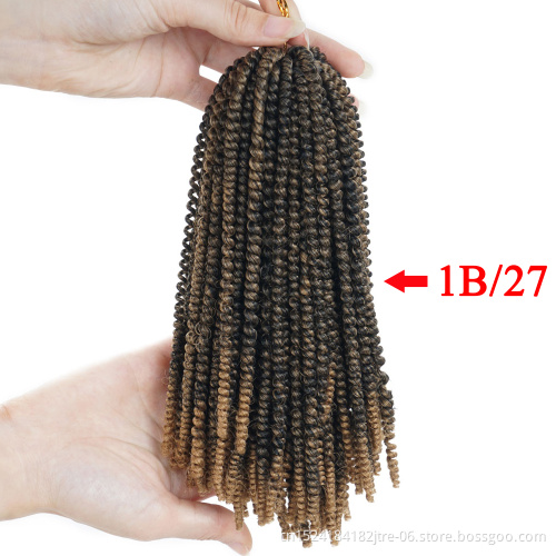 ombre color 18 inch kenya spring twist crochet braid hair extension, braid color no 33